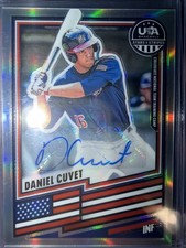 Daniel Cuvet 2026 Panini USA Stars & Stripes PRIZM Auto Card Autograph #46