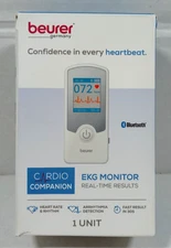 Beurer Cardio Companion 3-Lead Portable EKG Machine Monitor ME75 Bluetooth NEW