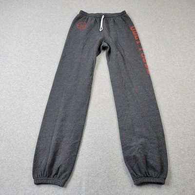 Obey Posse Joggers Mens Large Dark Gray Cotton Blend Logo Sweatpants Made in USA