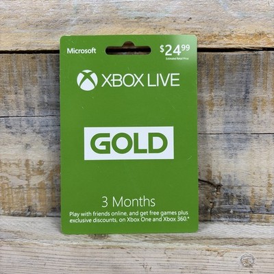 Microsoft Xbox Live Gold for 3 Months (Brand New)