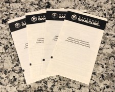 Lot Of 4 Nintendo GameCube Precaution Booklet Inserts - Free Shipping 