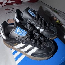 adidas Samba OG EL I Toddler Sneaker Black/White Leather US 4K IE3680