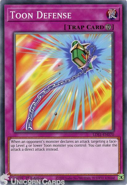 LDS1-EN070 Toon Defense Common 1st Edition Mint YuGiOh Card