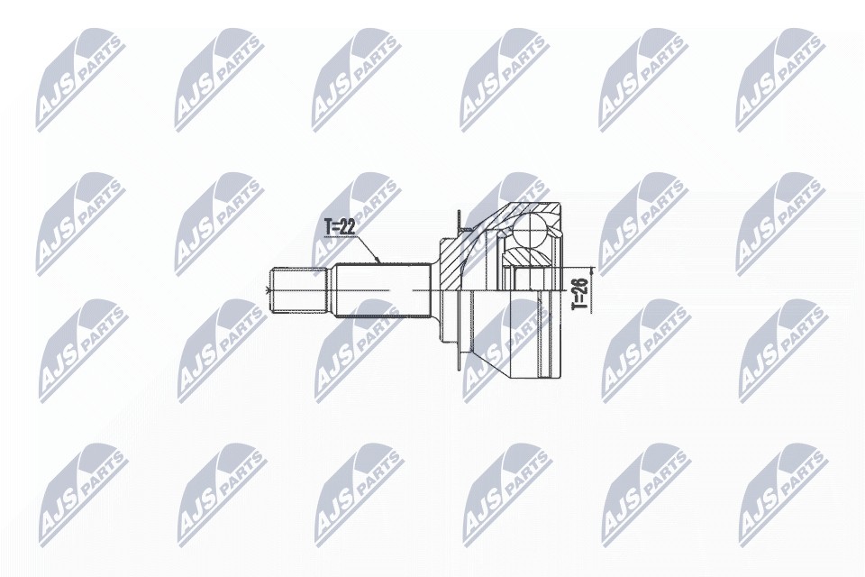NTY CV Joint Drive Shaft Kit NPZ-WW-046 For Seat Skoda VW - Image 2