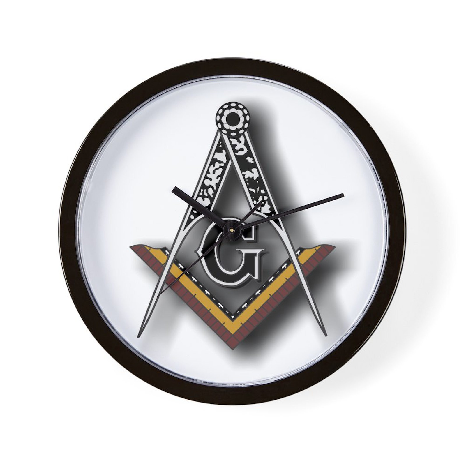 CafePress Masonic Square And Compass Wall Clock (249286630)
