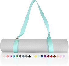 Turquoise Yoga Mat Carrier - Extra Thick & Soft Strap for Ultimate Comfort
