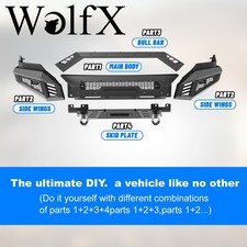 Front Bumper Steel Black For 2013-2018 Dodge Ram 1500 Pickup Wled Lights 2 In 1