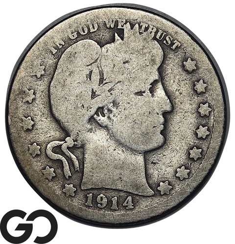 1914-S Barber Quarter *Key Date, 264k Minted* - Picture 1 of 3