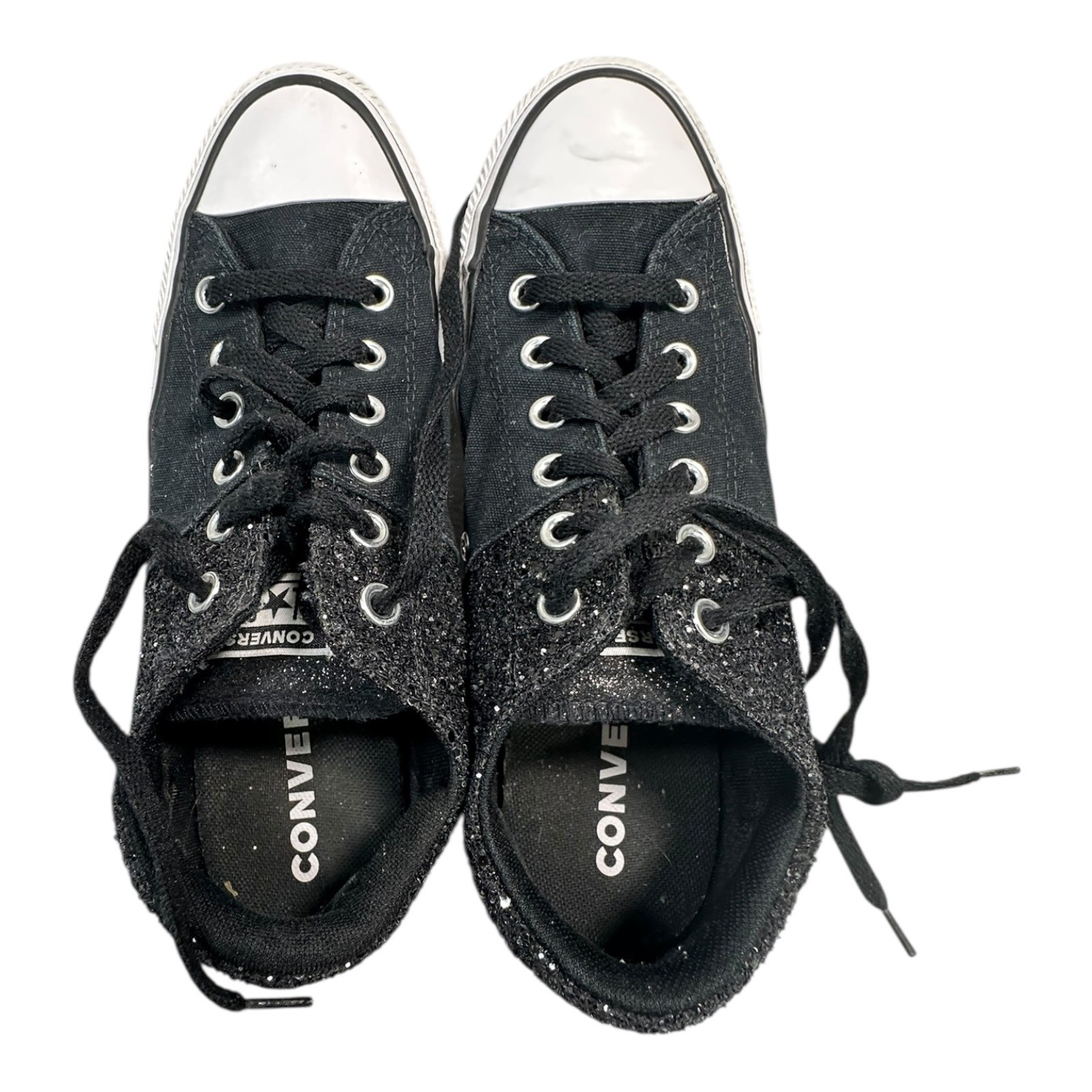Converse Chuck Taylor All Star Low Top Glitter Black Sneakers Women US 7 thumbnail 6