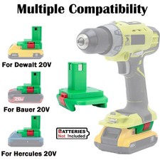 Adapter For Dewalt For Bauer For Hercules 20V Battery to For Ryobi 18V Tools