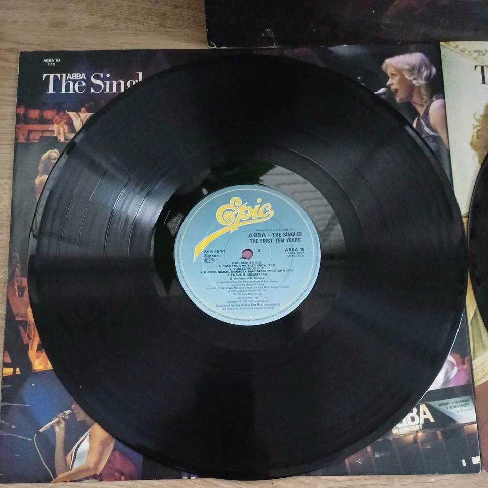 Abba Vinyl Albums X 2 Gatefold " The Singles 1st 10 Years " Epic Records - Image 4 of 4
