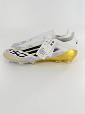 adidas F50 Elite Laceless FG Mens Soccer Cleats White Gold Metallic JH7625 Sz 9
