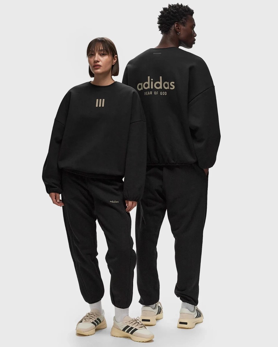 adidas Men's SZ M Fear Of God Athletics Crew Neck Sweatshirt Black