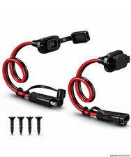 2 Pcs SAE Quick Connector Harness 1 Ft 12AWG Male Plug to Female Socket Cable
