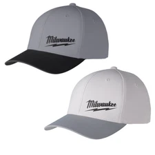 Milwaukee Tool WORKSKIN Performance Fitted Hat, Gray & Dark Gray (507)- New