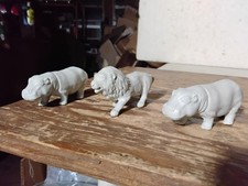 rare HTF Marx 1950s WILD ANIMALS Lot LION HIPPOS zoo jungle Playset