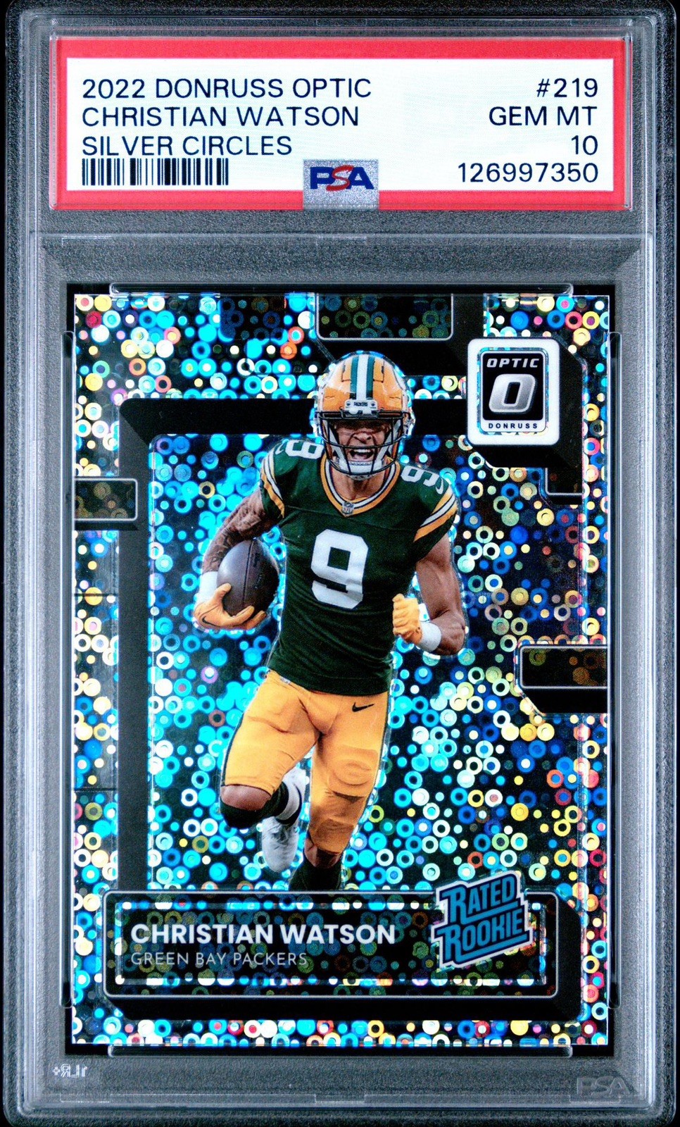 Christian Watson Panini Donruss Optic #219 Silver Circles