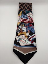 Vintage Tabasco Football Tie 100% Silk 58" Novelty Sports Necktie Made in USA