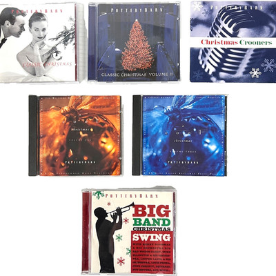 Pottery Barn 6 Christmas CD Lot Classic Cool Vols 1-3 Crooners Big Band Swing