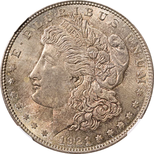 1921-P Morgan Silver Dollar NGC MS64 - Toning