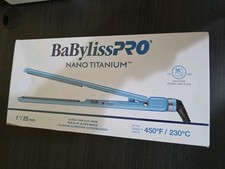 NIB BaBylissPRO Nano Titanium 1"/25mm Ultra-Thin Flat Iron 20BA076214 Free Ship