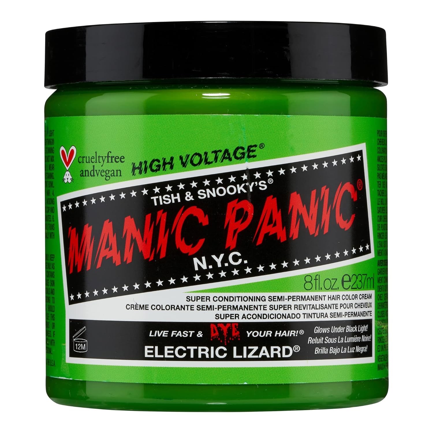 MANIC PANIC Electric Lizard Hair Dye - Classic High Voltage - Semi Permanent 8oz