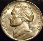 Photo of a 1942-P Jefferson Nickel from an eBay sale