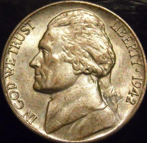 Photo of a 1942-P Jefferson Nickel from an eBay listing that sold on Jul 22, 2026