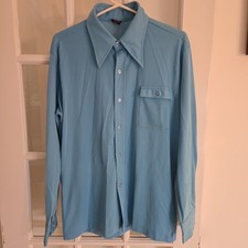 Vintage 70s Joel California Disco Shirt Mens XL Hippy Dagger Collar Button Up