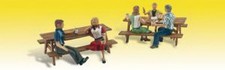 Woodland Scenics A1939 HO Scenic Accents Outdoor Dining Figures (Set of 2)