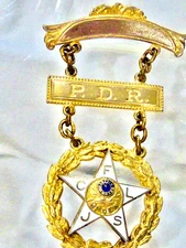 Vintage Elks Masonic IBPOE PDR (Past Daughter Ruler) CFLJS Enamel Medal