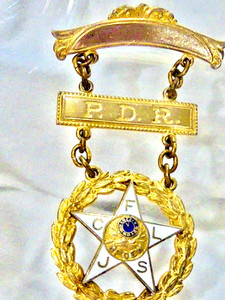 Vintage Elks Masonic IBPOE PDR (Past Daughter Ruler) CFLJS Enamel Medal