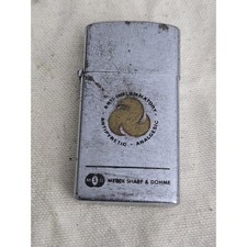 Vintage Barlow Windproof Lighter Merck Sharp Dohme Advertising Untested