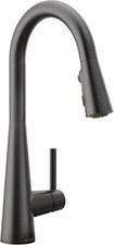 Moen 7864BL Sleek 1-Handle High Arc Pulldown Kitchen Faucet Matte Black