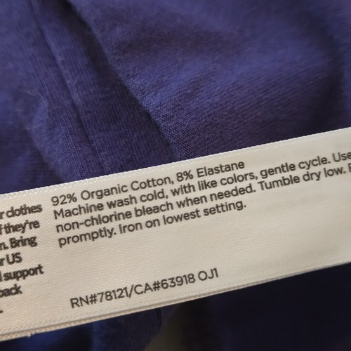 Abito Eileen Fisher maglia jersey donna PS Petite Small blu cotone biologico - Foto 6 di 10
