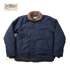 NON STOCK US Navy N-1 Men Deck Jacket Winter Heavyweight Cotton Coat Army Blue