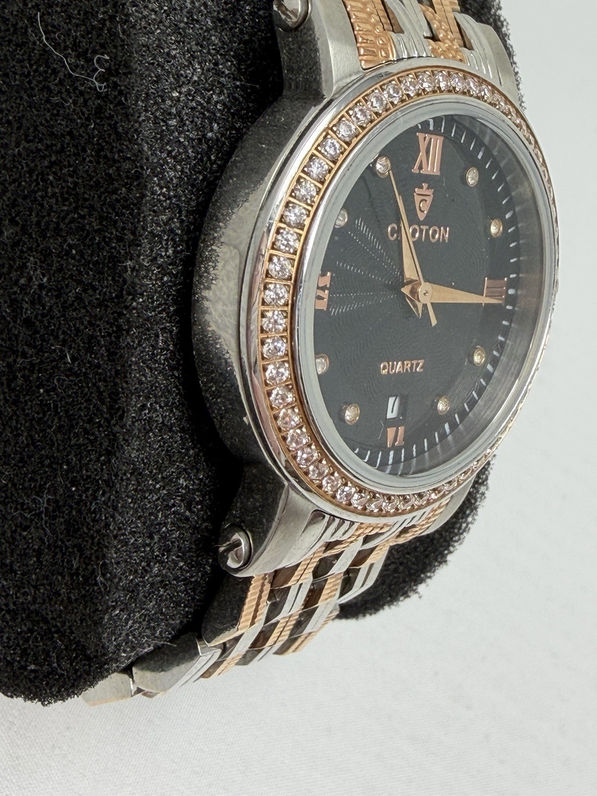 CROTON GENTS CZ DIAL WITH SWIRL PATTERN image 3