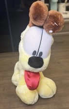 Vintage Odie Plush  PAWS Garfield 1998 Play By Play 11  Red Tongue Dog Orig Tag