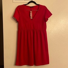 Brand New Boohoo Plus Sundress – Plunge Front, Cap Sleeves
