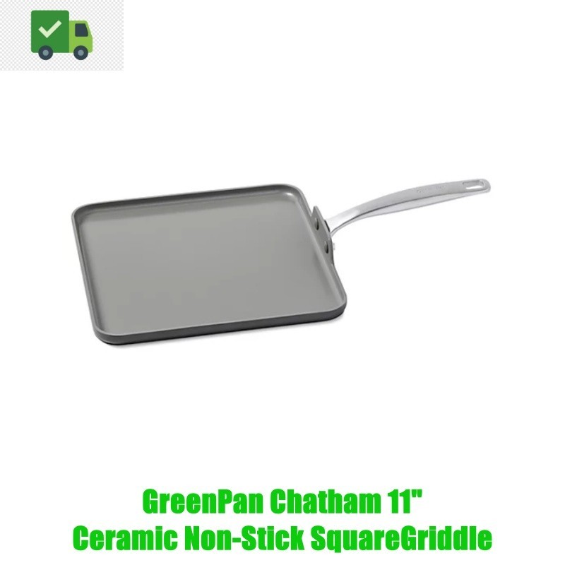 GreenPan Chatham 11-Inch Ceramic Non-Stick Square Griddle Pan
