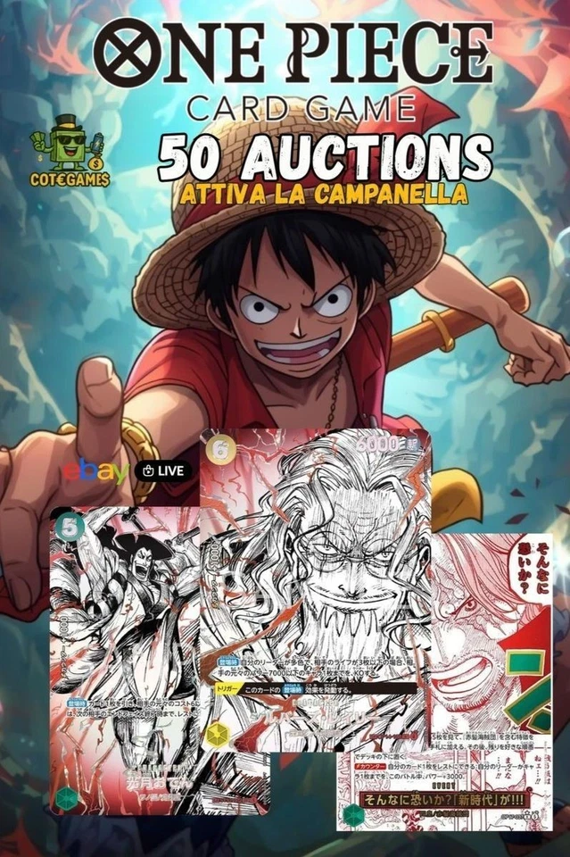[LIVE]🔥ONE PIECE TCG - 50 CARTE in asta da 1€🔥