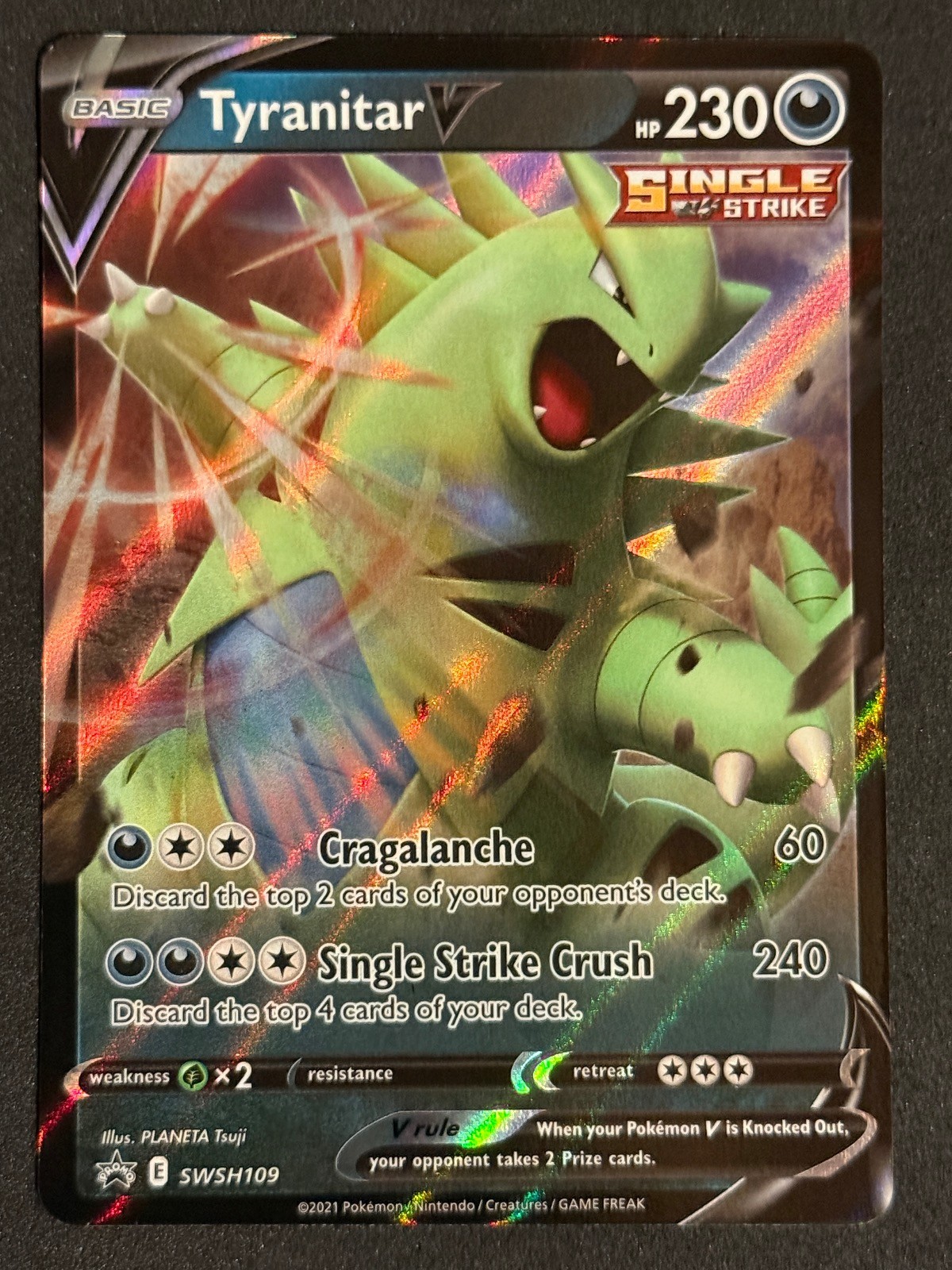 TYRANITAR V SWSH109 HOLO PROMO SWORD & SHIELD POKEMON NM/M