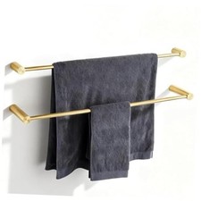 Towel Racks for Bathroom, 30 inch Double Bath Towel Brushed Gold Double Bar