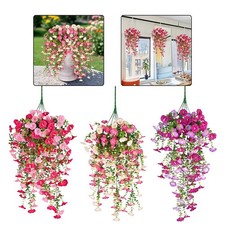 Artificial Silk Hanging Flower Vines Plant for Outdoor For Front Door Decor
