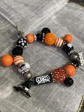 Halloween Beaded Stretch Bracelet With Charms VA-20