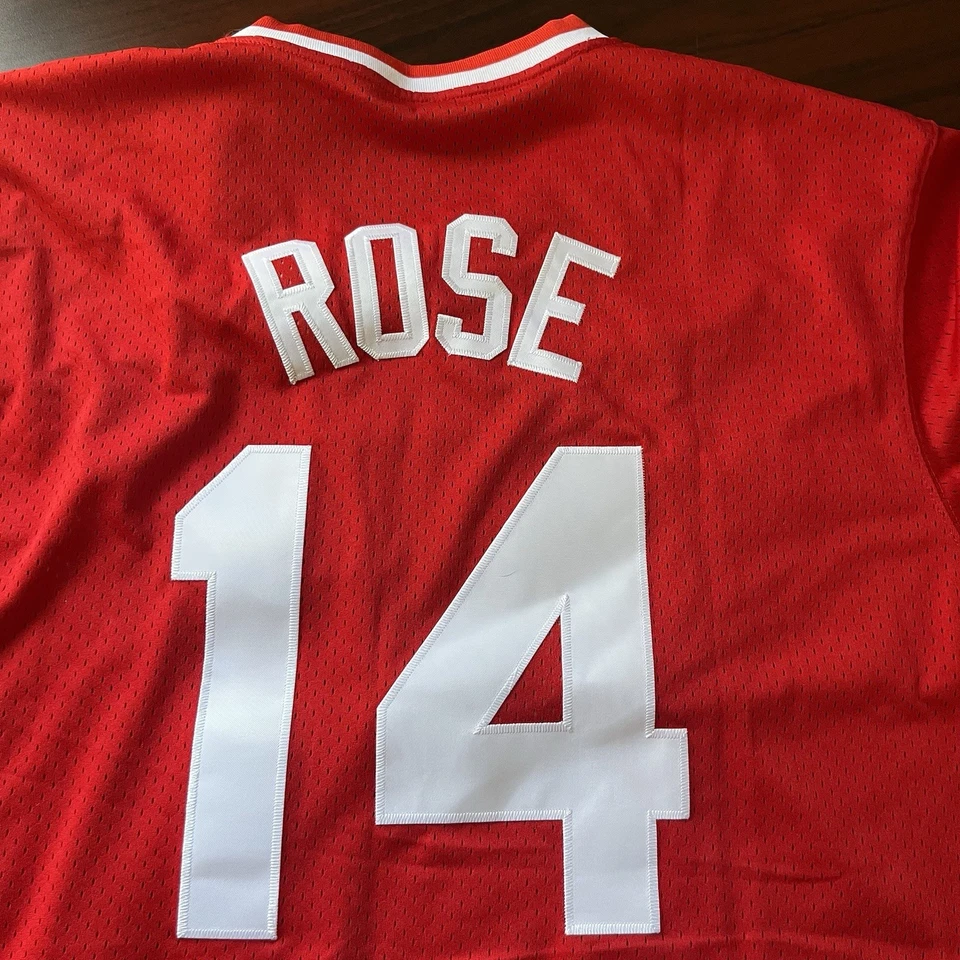 Camiseta vintage de los Cincinnati Reds Pete Rose malla cosida talla XL Foto 2 de 4
