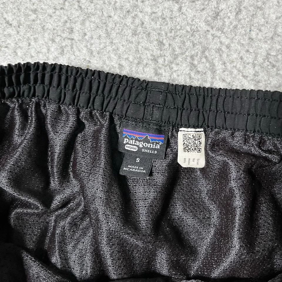 Patagonia Shorts Mens Small Black Baggies Drawstring 5" Lined Outdoor Nylon - Image 2 of 4