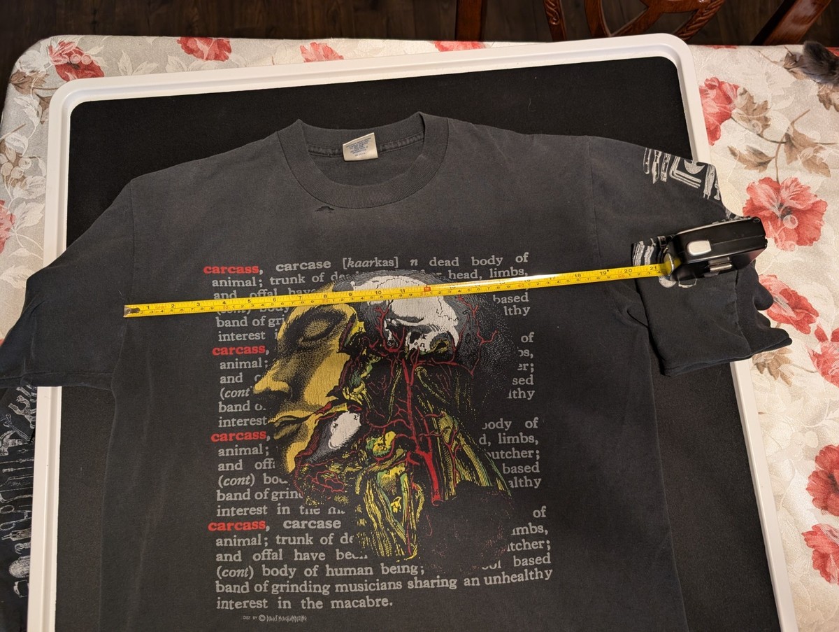 Vintage 90s Carcass Band Tee Heartwork Tools Of The Trade Rare