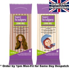 Super Sculpey LIVING DOLL LIGHT & BEIGE 1lb/454g to 12lbs Polymer Clay UK STOCK