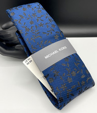 MICHAEL KORS Men's 100 Polyester Tie  Dark Navy  Floral  NEW MSRP: 69.50